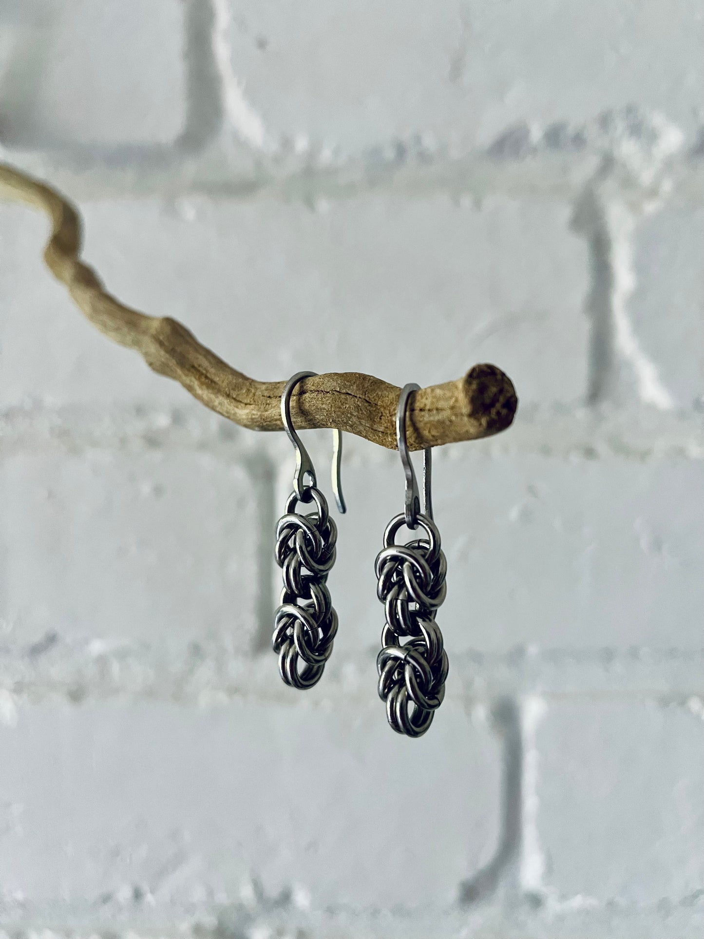 byzantine chainmaille earrings