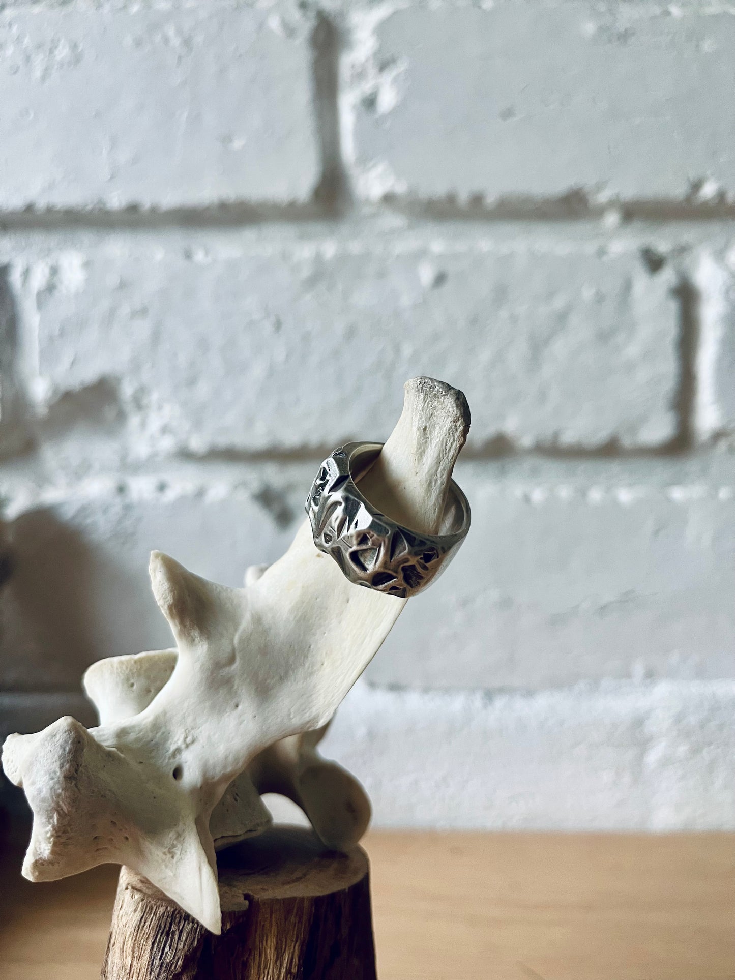 thick rough cut ring