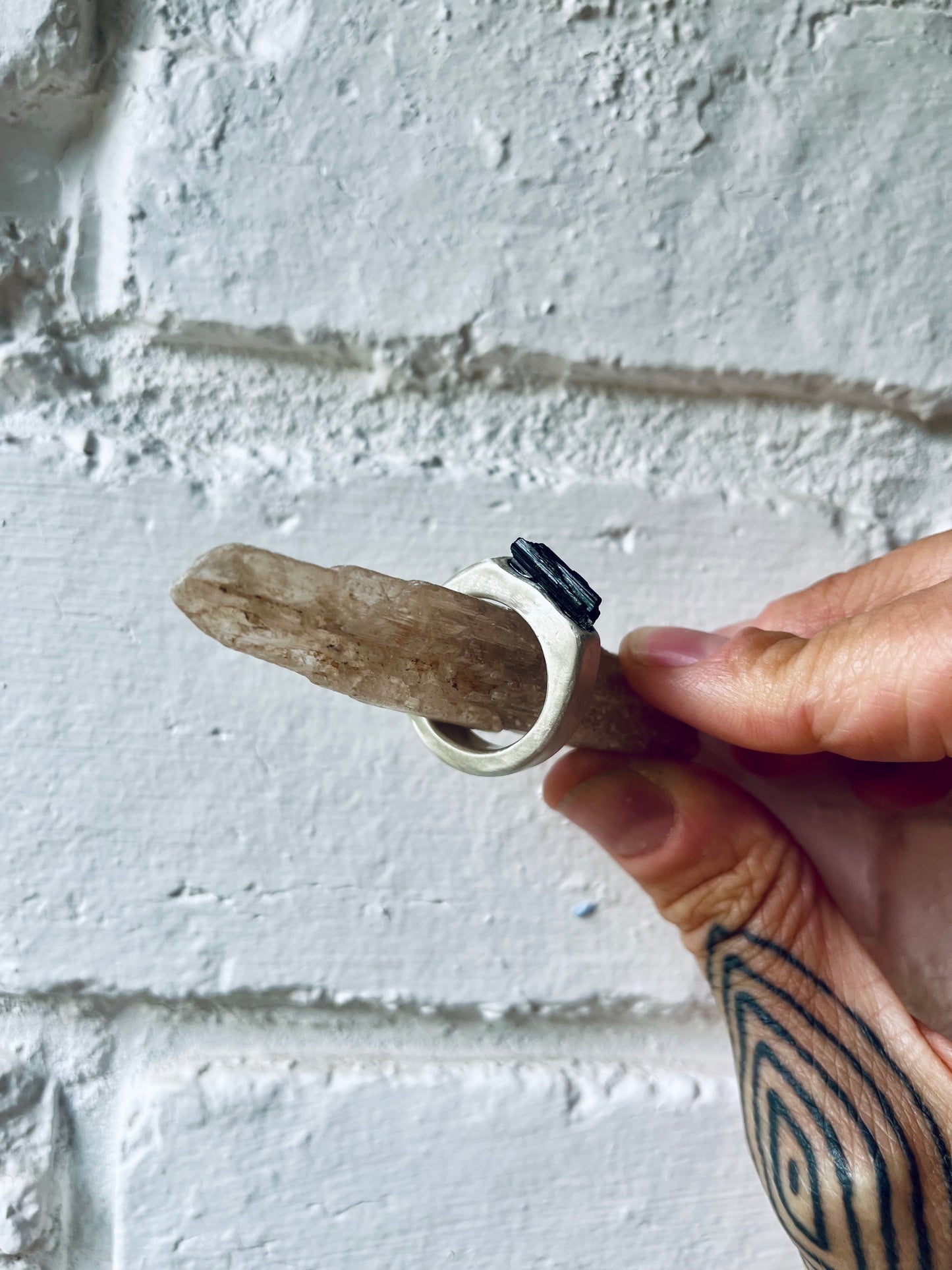 tourmaline bar signet ring