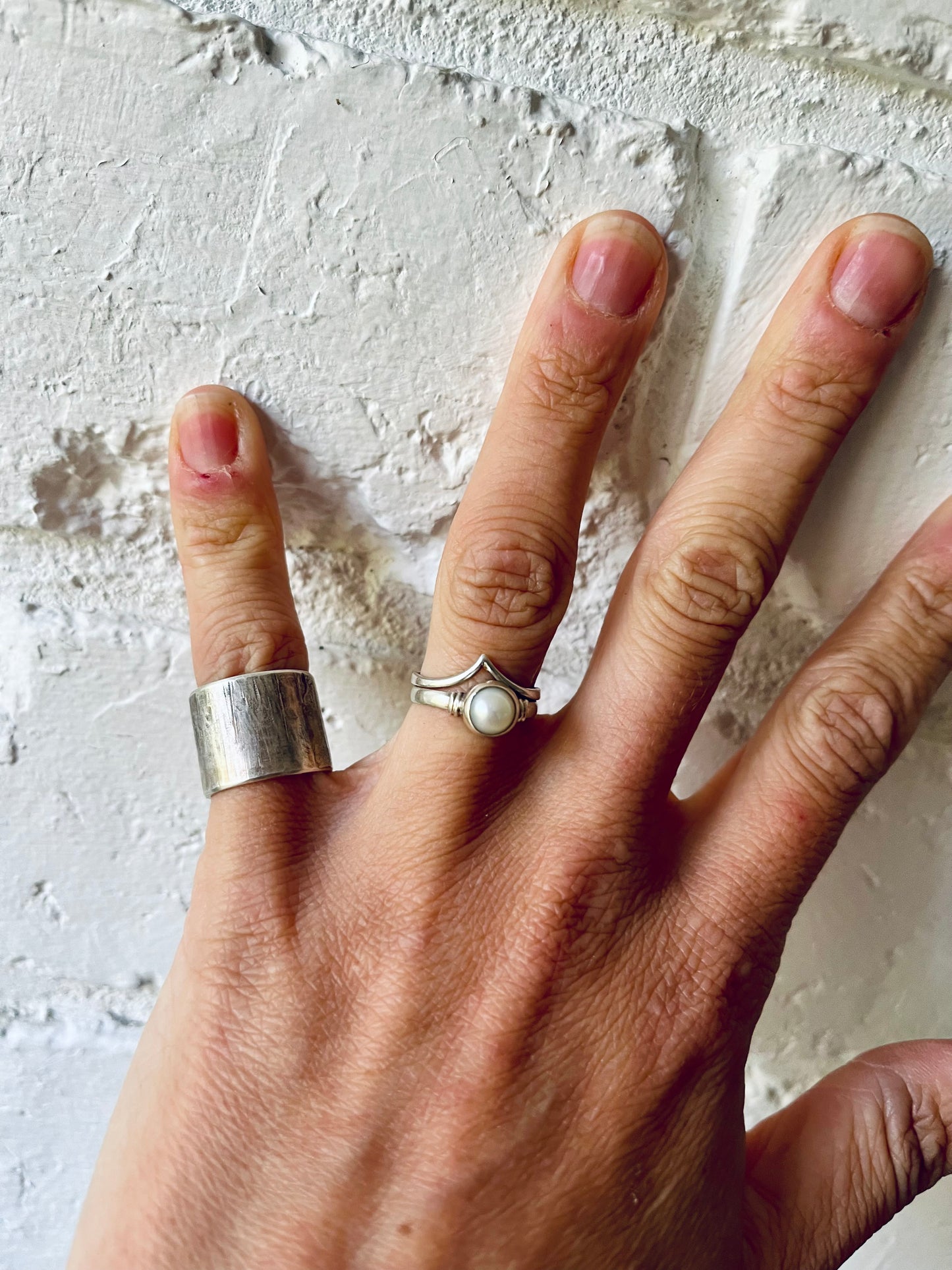 thick textured pinky ring