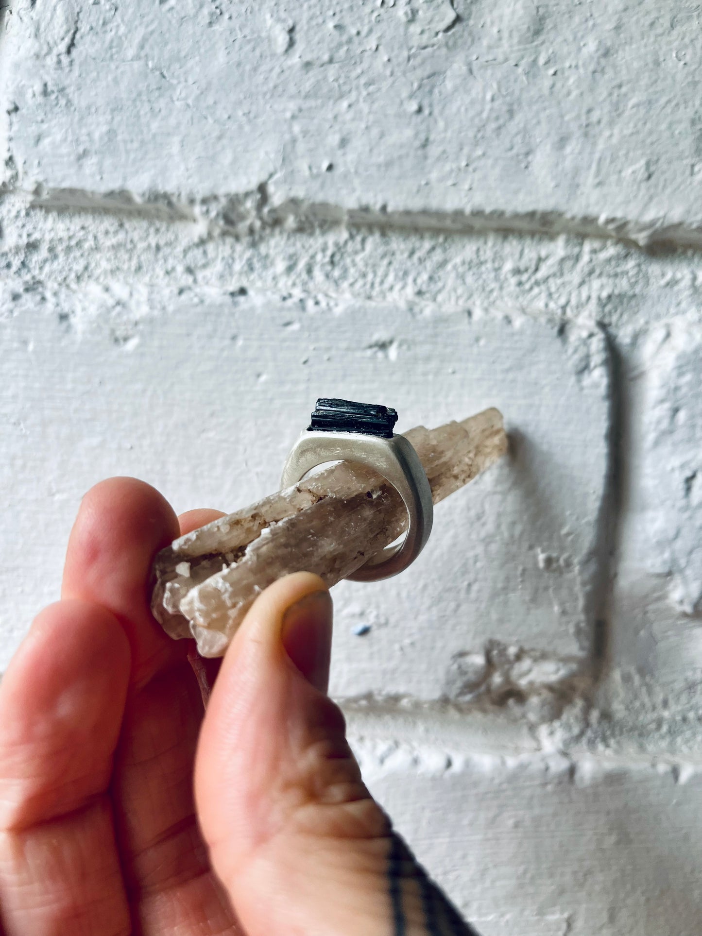 tourmaline bar signet ring