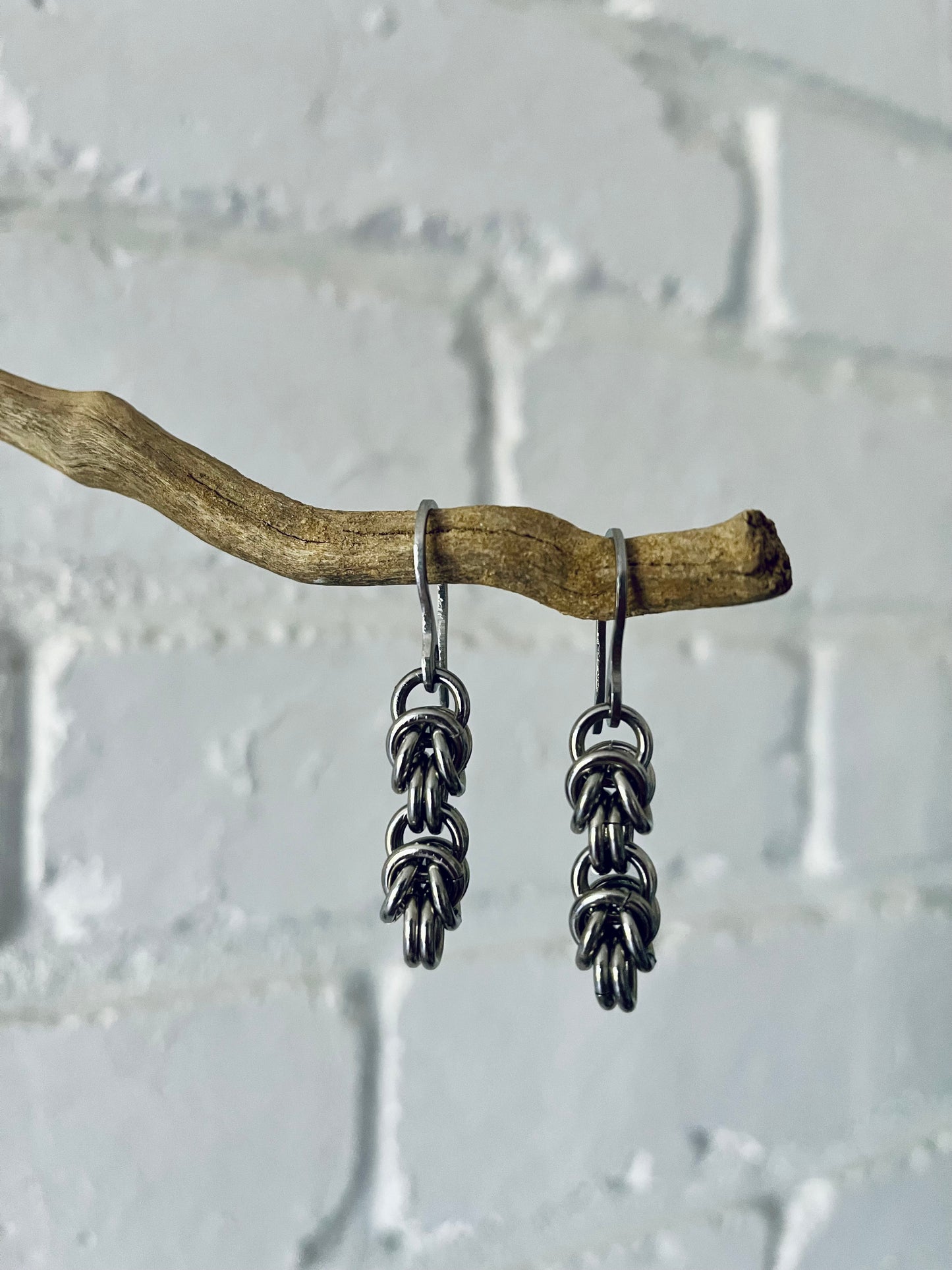 byzantine chainmaille earrings