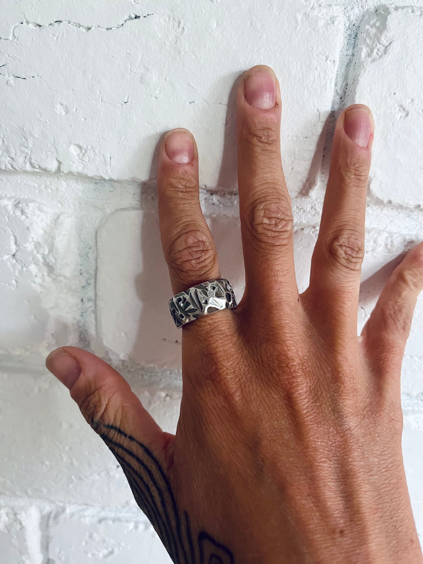 thick rough cut ring