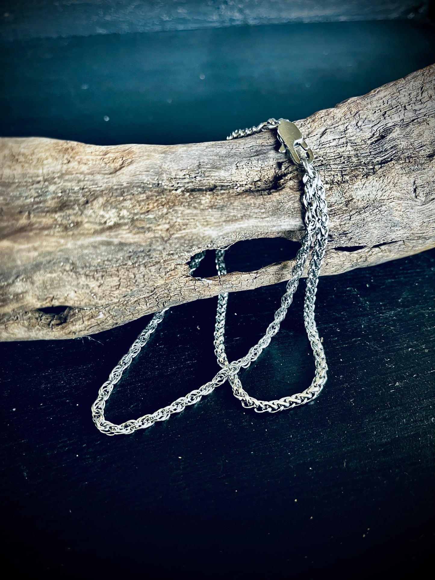 dual spiga & spiral chain anklet